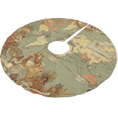 世界地図アンティーク1886 図解入りの、写真付きの ブラッシュドポリエステルツリースカート (アングル)