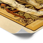 世界地図アンティーク1886 図解入りの、写真付きの ポスター (角)