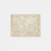 世界地図アンティーク1886 図解入りの、写真付きの ポストイット (正面)