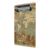世界地図アンティーク1886 図解入りの、写真付きの ミニクリップボード (アングル2)
