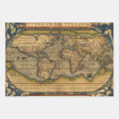 世界地図アンティーク1886 図解入りの、写真付きの ラッピングペーパーシート (正面2)