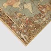 世界地図アンティーク1886 図解入りの、写真付きの 薄葉紙 (詳細)