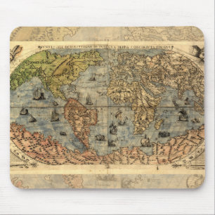 世界地図アンティーク マウスパッド