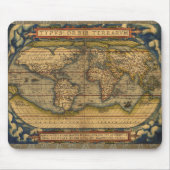 世界地図アンティークOrtelligusヨーロッパ旅行 マウスパッド (正面)