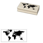 世界地図アートスタンプ ラバースタンプ (押印)