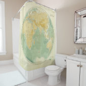 世界地図インディアン海、ヨーロッパ、アジア、アフリカ シャワーカーテン (インサイチュ)