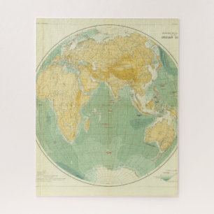 世界地図インディアン海、ヨーロッパ、アジア、アフリカ ジグソーパズル