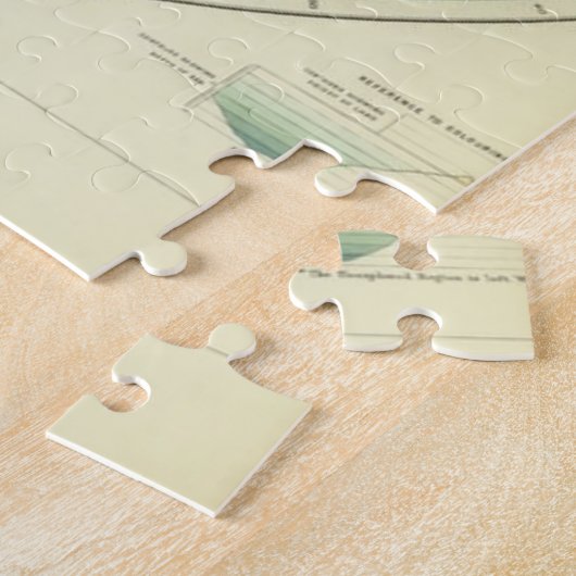 世界地図インディアン海、ヨーロッパ、アジア、アフリカ ジグソーパズル (側面)