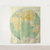 世界地図インディアン海、ヨーロッパ、アジア、アフリカ タペストリー (正面)