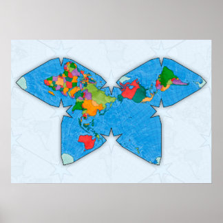 世界地図ウォーターマン ポスター