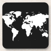 世界地図カスタマイズ可能な色 コースター (正面)