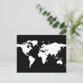 世界地図カスタマイズ可能な色 ポストカード (スタンド正面)