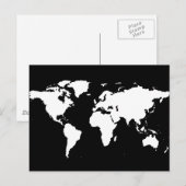 世界地図カスタマイズ可能な色 ポストカード (正面/裏面)