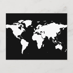 世界地図カスタマイズ可能な色 ポストカード