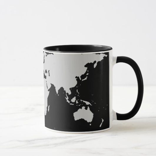 世界地図カスタマイズ可能な色 マグカップ (右)