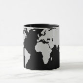 世界地図カスタマイズ可能な色 マグカップ (中央)