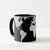 世界地図カスタマイズ可能な色 マグカップ (正面左)