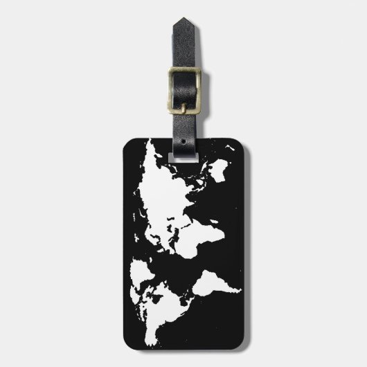 世界地図カスタマイズ可能な色 ラゲッジタグ (正面縦)