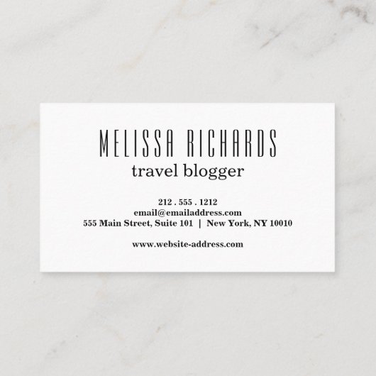 世界地図カラフル旅行ブログ名刺 名刺 (裏面)