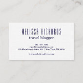 世界地図カラフル旅行ブログ名刺 名刺 (裏面)