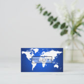 世界地図カラフル旅行ブログ 名刺 (スタンド正面)