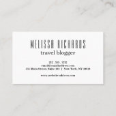 世界地図カラフル旅行ブログ 名刺 (裏面)