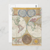 世界地図ギフト ポストカード (正面/裏面)