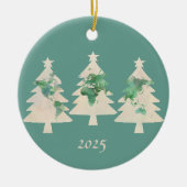 世界地図クリスマスツリーズオーナメント セラミックオーナメント (正面)