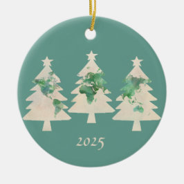 世界地図クリスマスツリーズオーナメント セラミックオーナメント