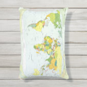 世界地図グローブカントリーアトラス アウトドアクッション (正面(縦))