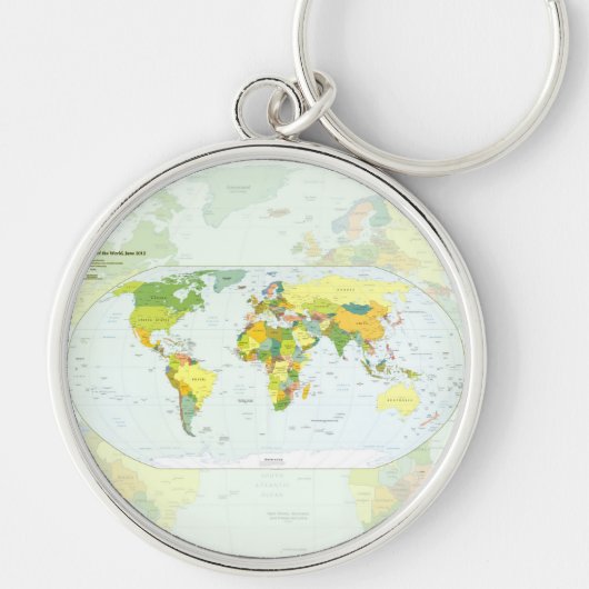 世界地図グローブカントリーアトラス キーホルダー (正面)