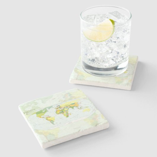 世界地図グローブカントリーアトラス ストーンコースター (横)