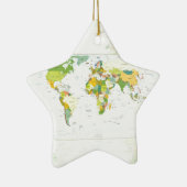世界地図グローブカントリーアトラス セラミックオーナメント (右)