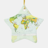 世界地図グローブカントリーアトラス セラミックオーナメント (裏面)