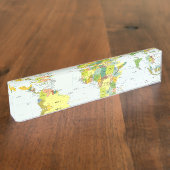 世界地図グローブカントリーアトラス デスクネームプレート (側面)
