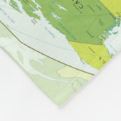 世界地図グローブカントリーアトラス フリースブランケット (角)