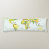 世界地図グローブカントリーアトラス ボディピロー (正面)