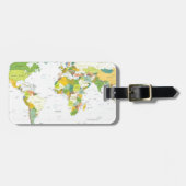 世界地図グローブカントリーアトラス ラゲッジタグ (正面横)