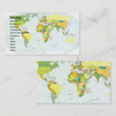 世界地図グローブカントリーアトラス 名刺 (正面/裏面)