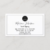 世界地図グローブマップ旅行代理店アクア海ロゴ 名刺 (裏面)