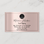 世界地図グローブマップ旅行代理店バラ金ゴールドロゴ 名刺 (裏面)