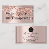 世界地図グローブマップ旅行代理店バラQRCODE 名刺 (正面/裏面)