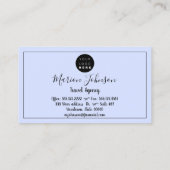 世界地図グローブマップ旅行代理店金ゴールドロゴブルー 名刺 (裏面)