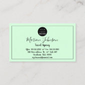 世界地図グローブマップ旅行代理店金ゴールドロゴミント 名刺 (裏面)