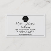 世界地図グローブマップ旅行代理店金ゴールドQRグレー 名刺 (裏面)