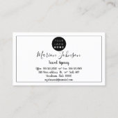 世界地図グローブマップ旅行代理店金ゴールドQRロゴ 名刺 (裏面)