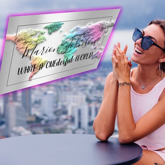 世界地図グローブ地図旅行代理店シルバーマーメイド 名刺