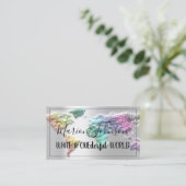 世界地図グローブ地図旅行代理店シルバーマーメイド 名刺 (スタンド正面)