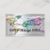 世界地図グローブ地図旅行代理店シルバーマーメイド 名刺 (正面)