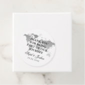 世界地図シルバートラベルテーマサンキューユー フェイバータグ (インサイチュ)